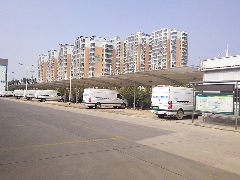 邯鄲煙草充電樁汽車棚膜結(jié)構(gòu)